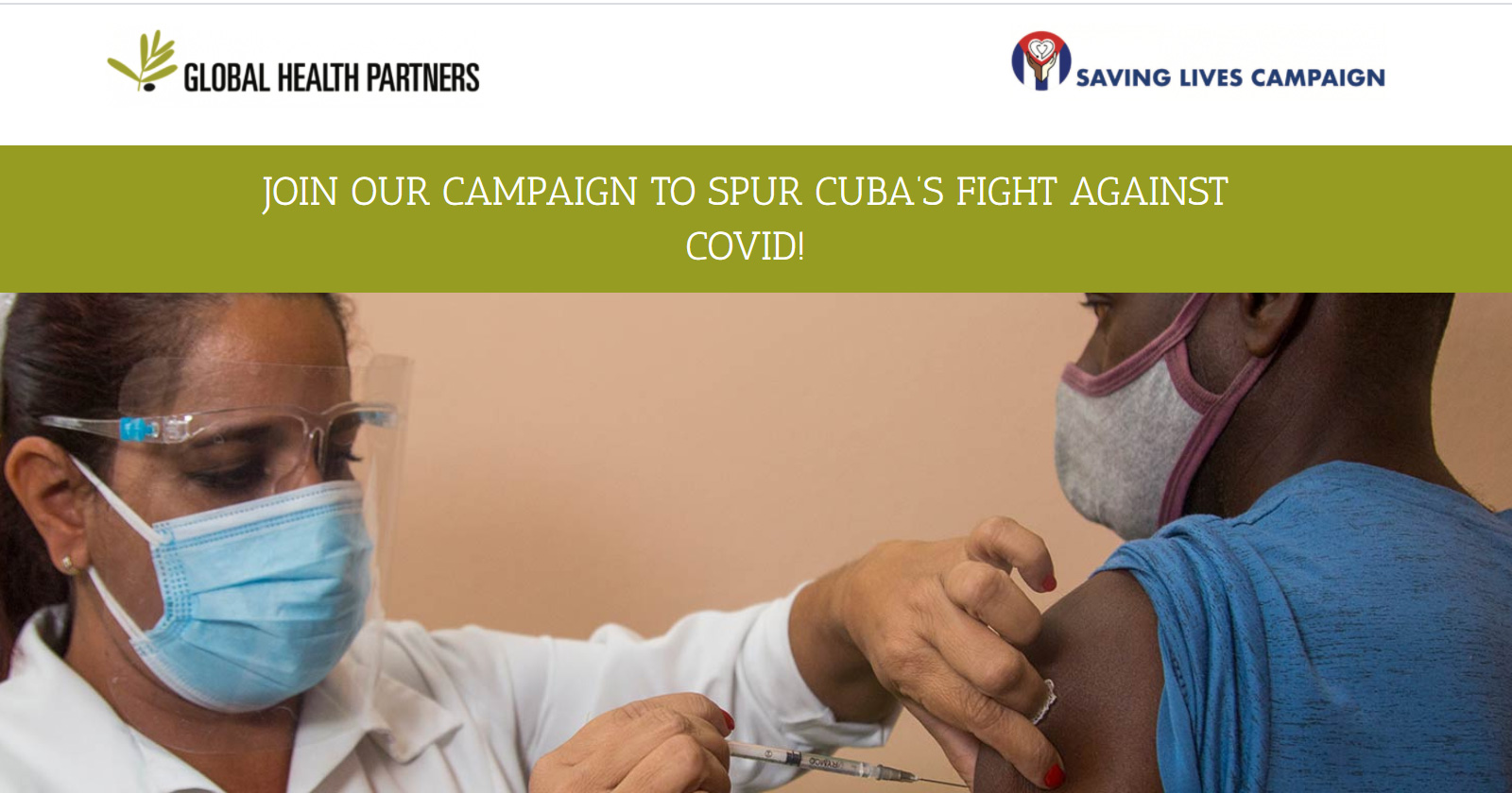 JOIN OUR CAMPAIGN TO SPUR CUBA’S FIGHT AGAINST COVID!