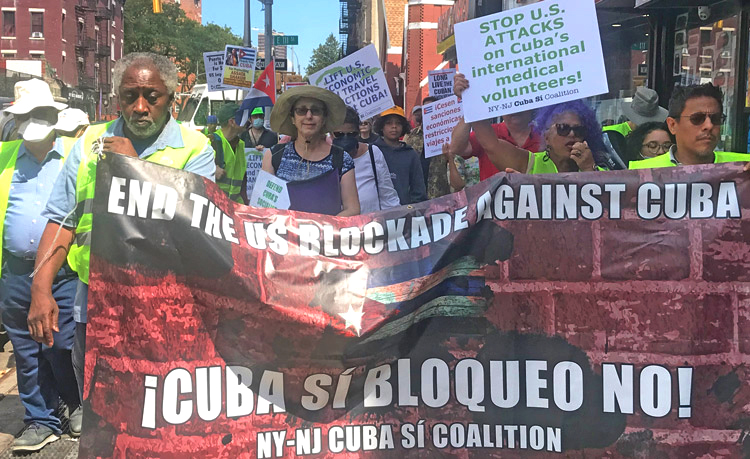 We Stand with the World! End the  Illegal US Blockade Against Cuba, Sunday Sept. 25