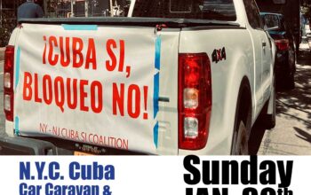 NYC Car Caravan in Solidarity with Cuba
